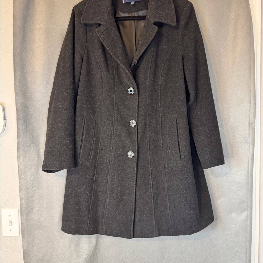 Anne Klein Charcoal Pea Coat. Excellent Condition